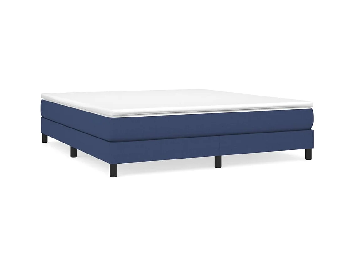 Letto matrimoniale a Molle Blu 160x200 cm in Tessuto CFW550464