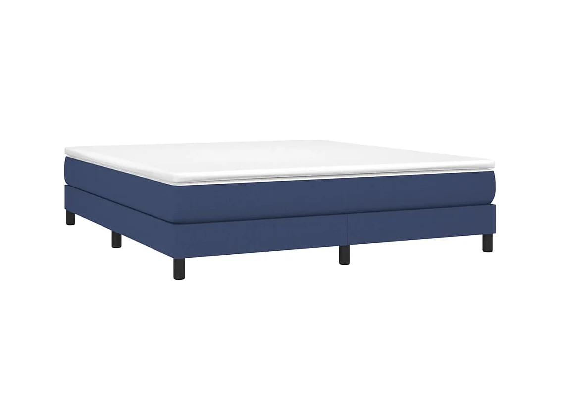 Letto matrimoniale a Molle Blu 160x200 cm in Tessuto CFW550464