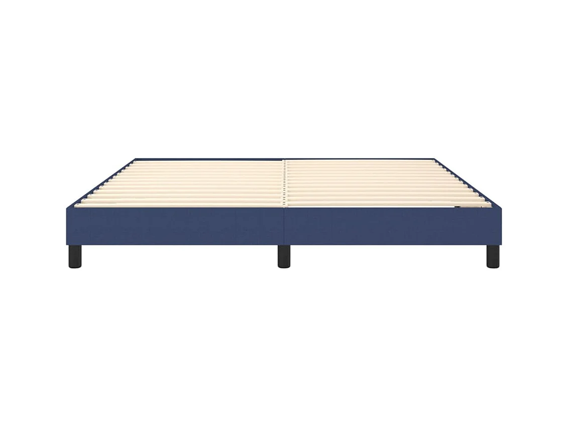 Letto matrimoniale a Molle Blu 160x200 cm in Tessuto CFW550464