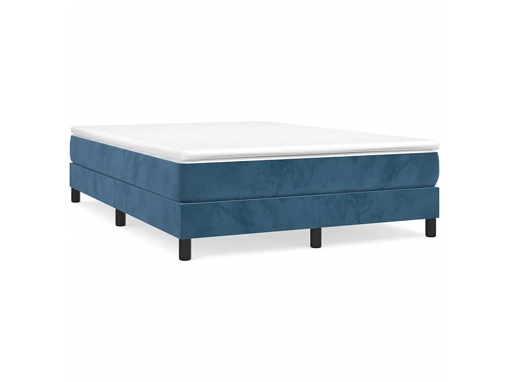 Lit adulte Bleu foncé 140x190 cm Velours BE4761