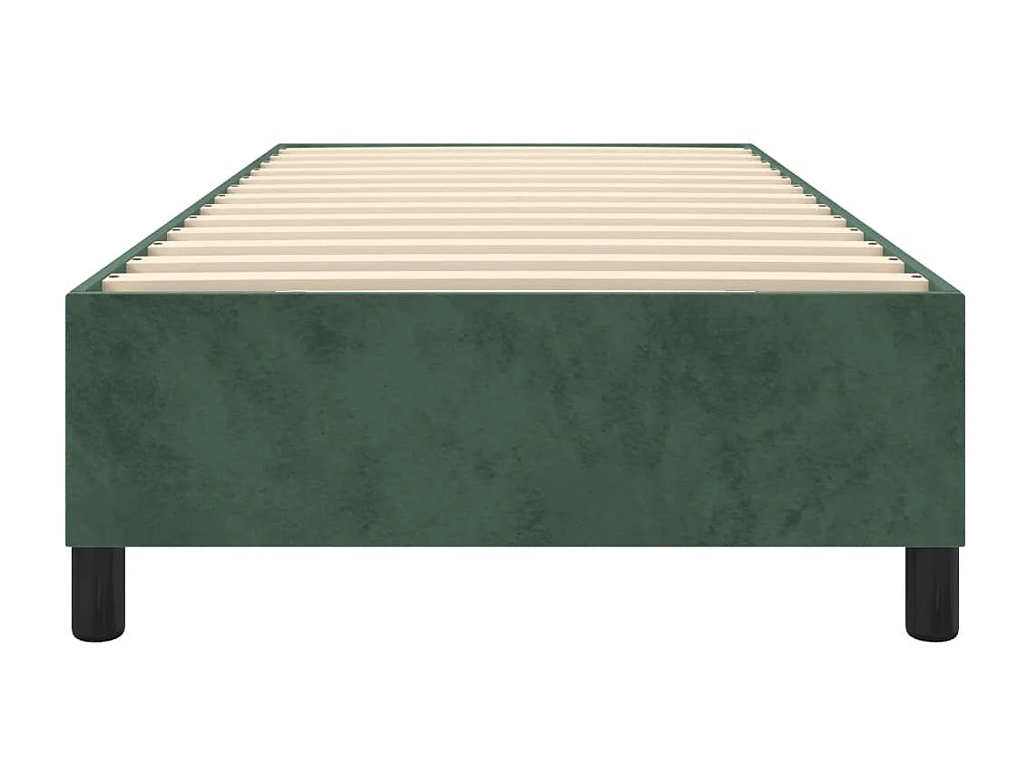 Lit adulte Vert foncé 90x190 cm Velours BE2221