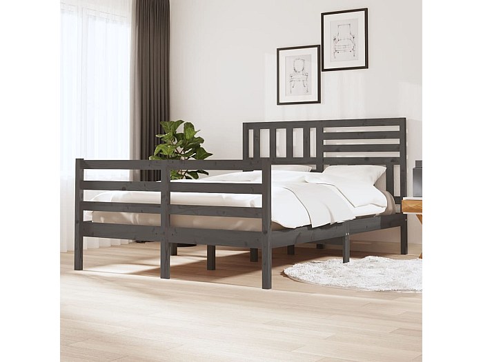 LETTO MATRIMONIALE LEGNO MASSELLO LACCATO BIANCO OPACO