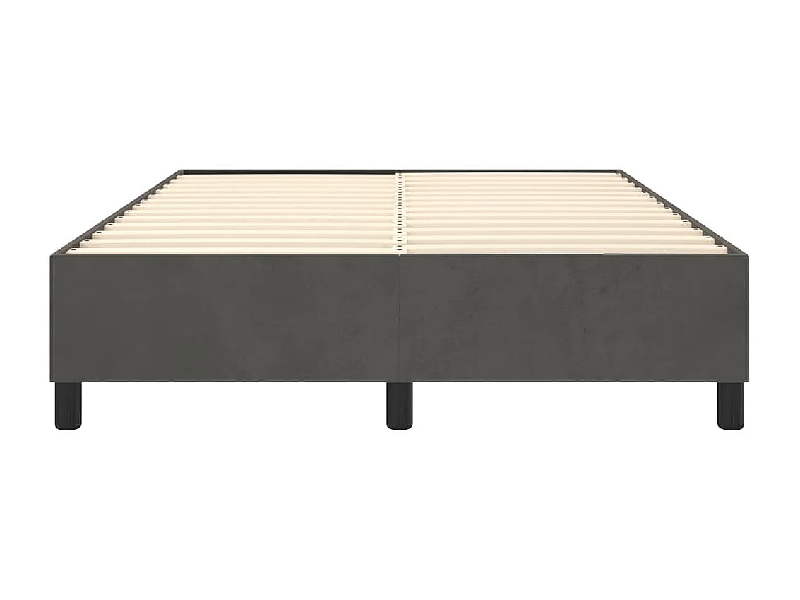 Lit adulte Gris foncé 140 x 200 cm Velours BE5746