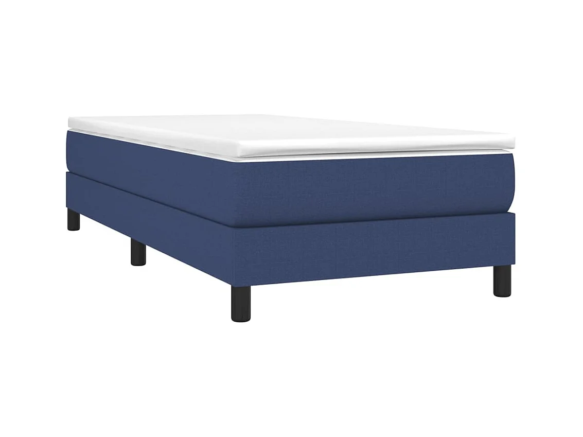 Letto singolo a Molle Blu 90x190 cm in Tessuto CFW115156