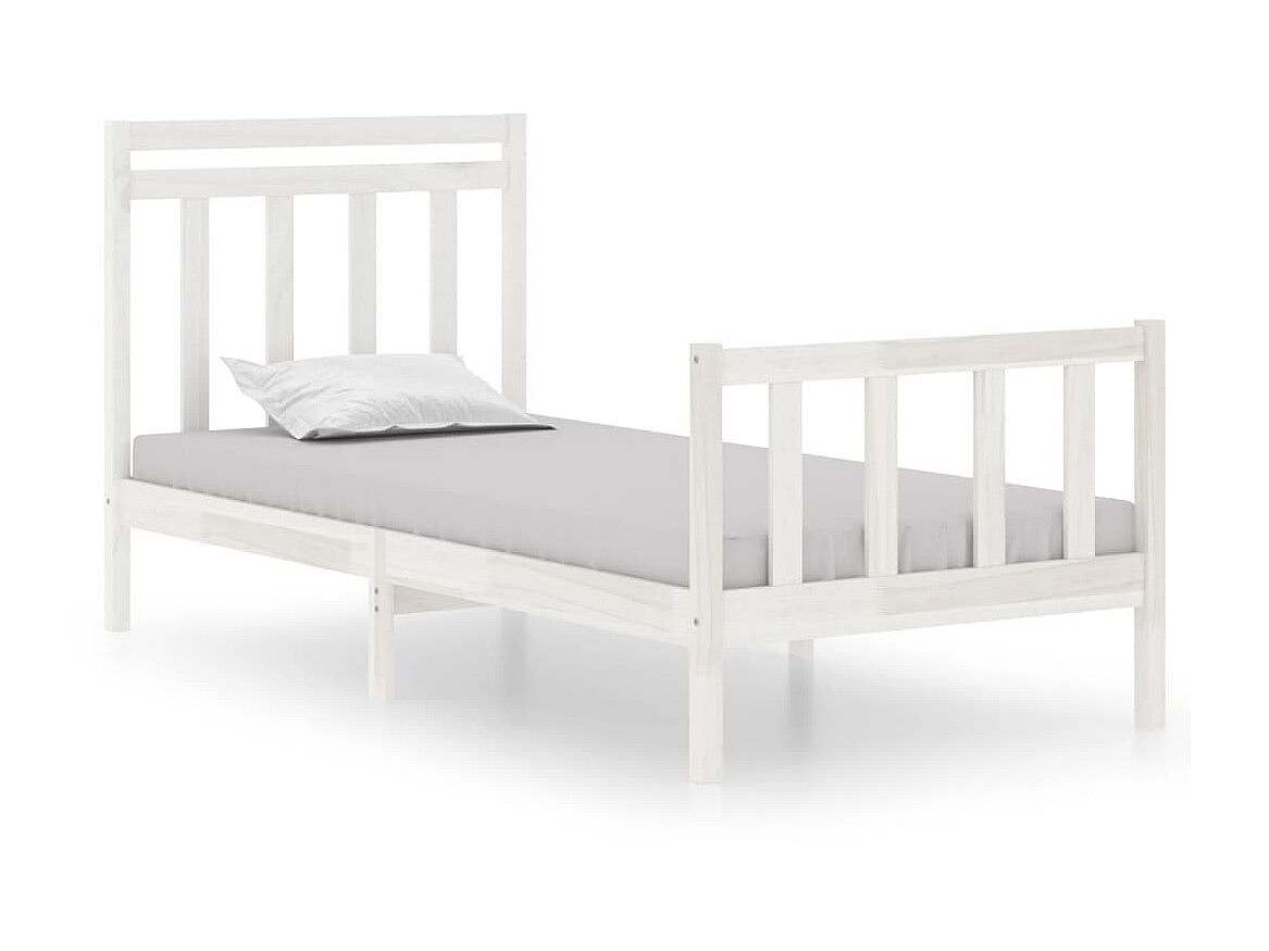 Letto Singolo In Legno Massello Di Pino Con Cassetti - 90x190 Cm, Design Rustico E Funzionale, Bianco - Foto 9