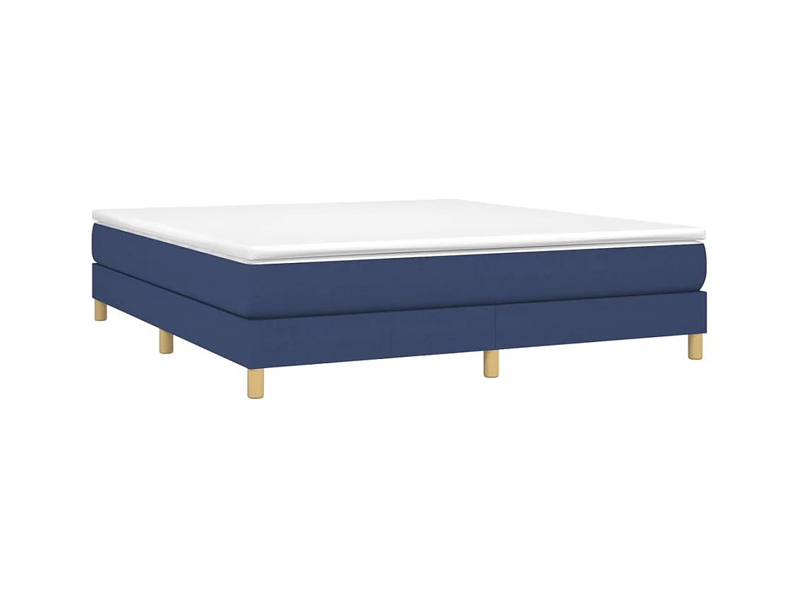 Letto matrimoniale a Molle Blu 160x200 cm in Tessuto CFW482922