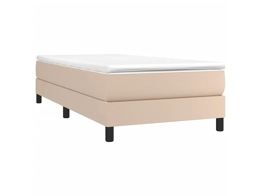 Lit adulte Cappuccino 100x200 cm Similicuir BE2079