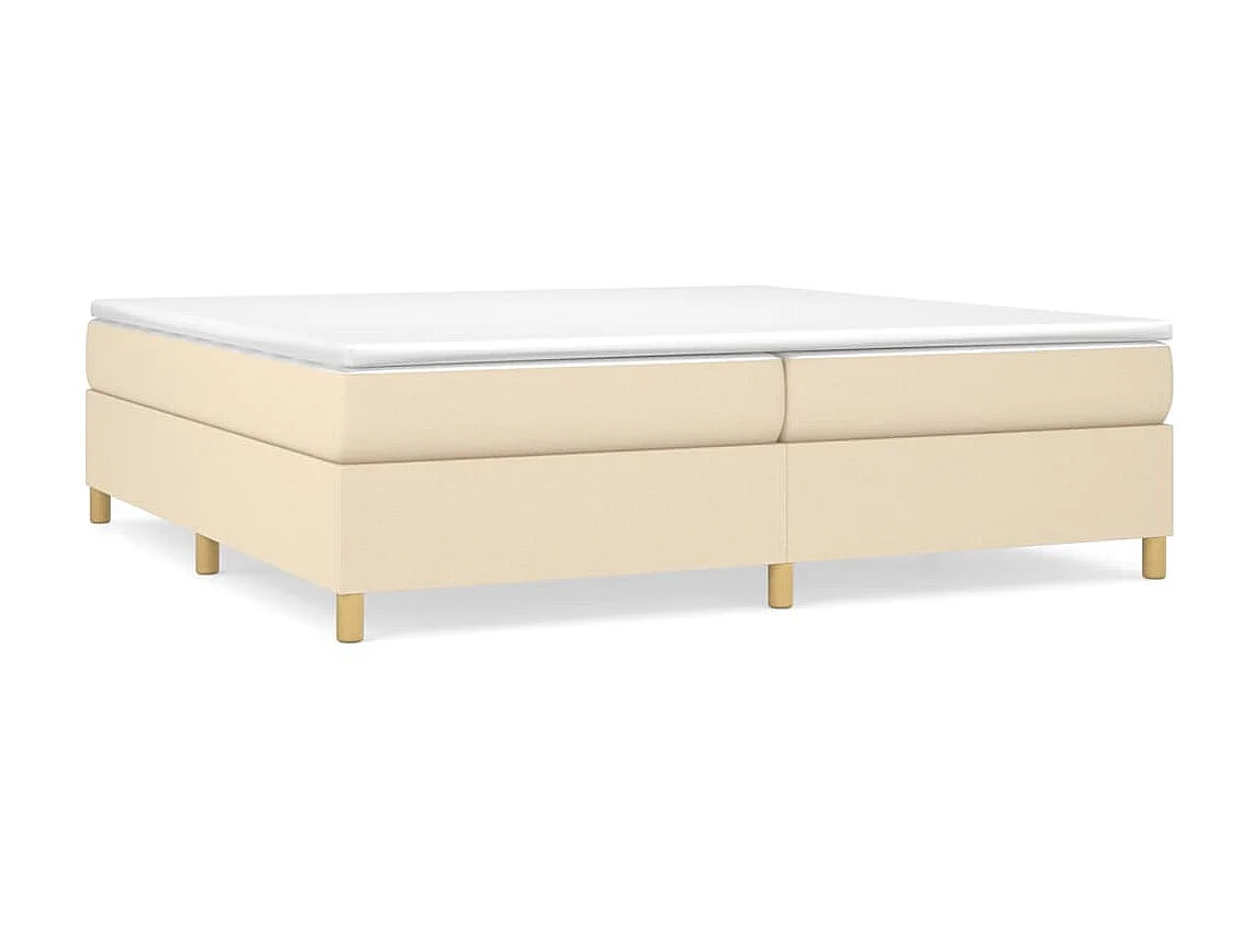 Lit adulte Crème 200 x 200 cm Tissu BE8859