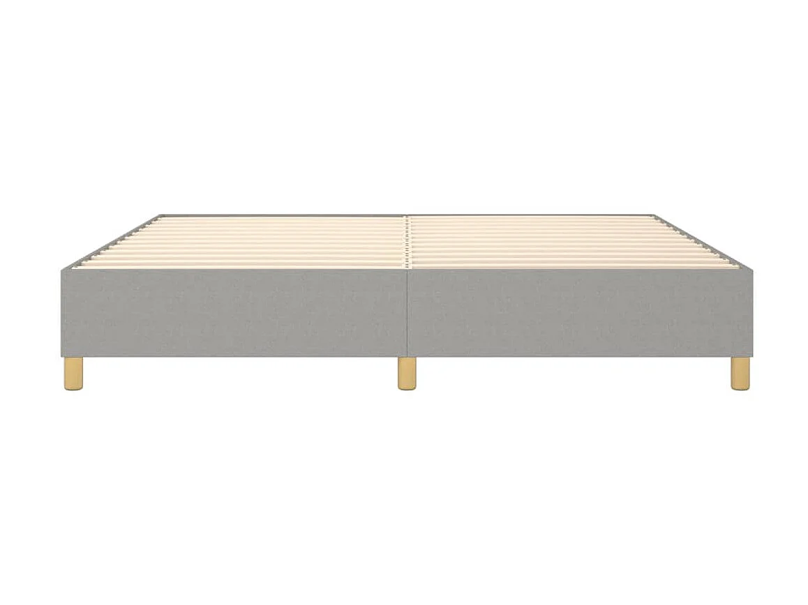 Lit adulte Gris clair 200x200 cm Tissu BE4121