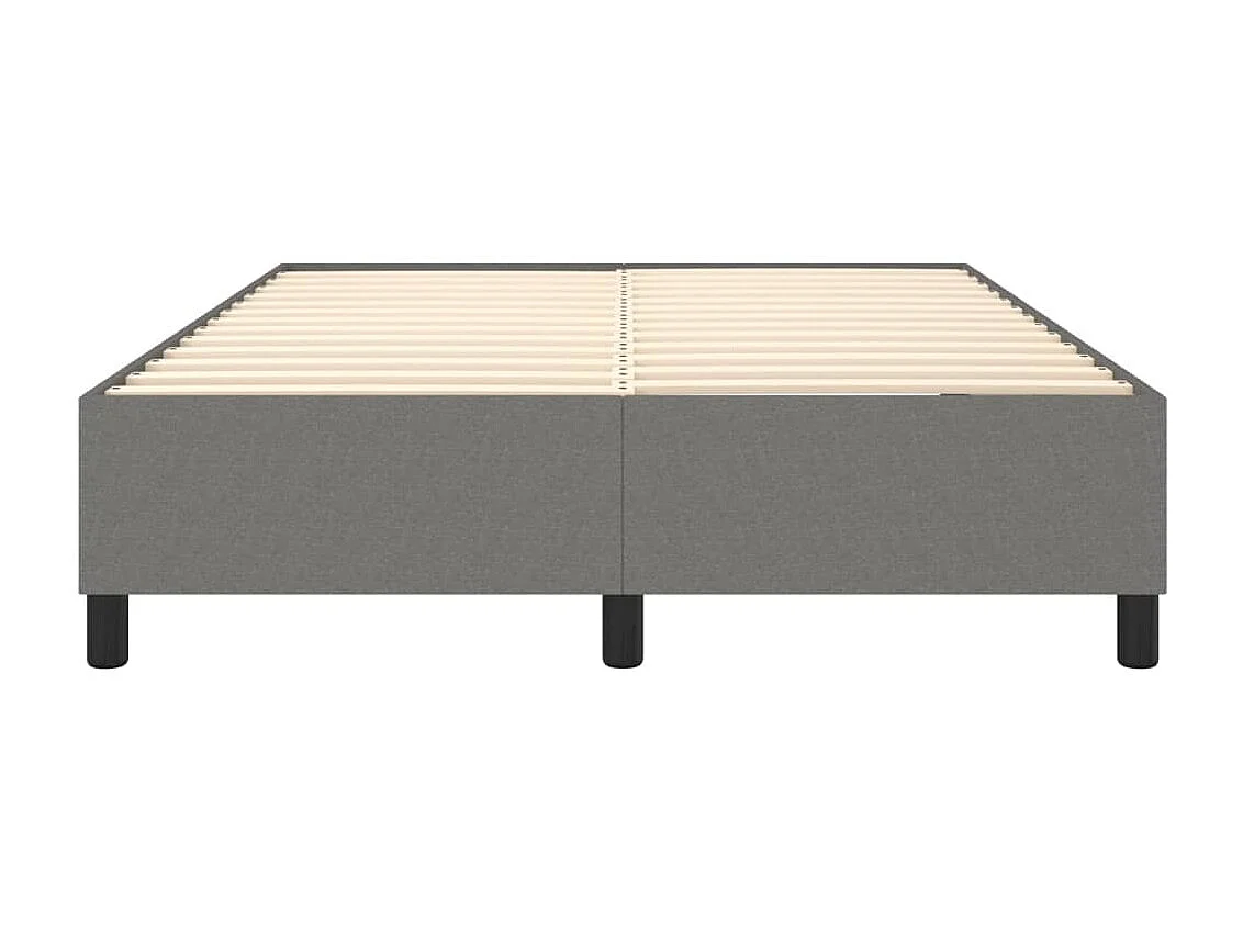 Lit adulte Gris foncé 140 x 200 cm Tissu BE1552