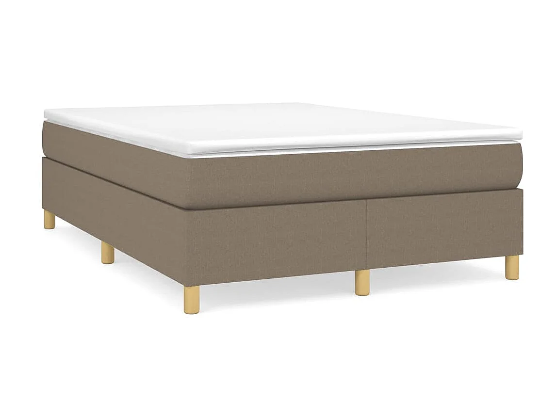 Lit adulte Taupe 140x200 cm Tissu BE2382