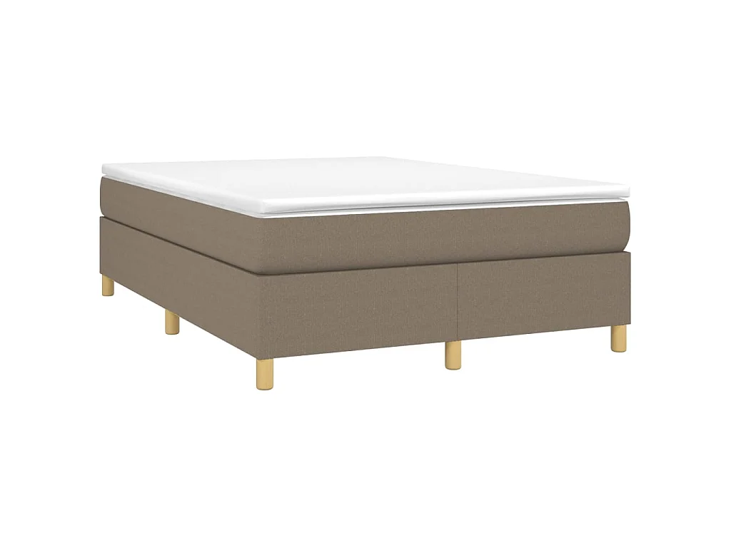 Lit adulte Taupe 140x200 cm Tissu BE2382