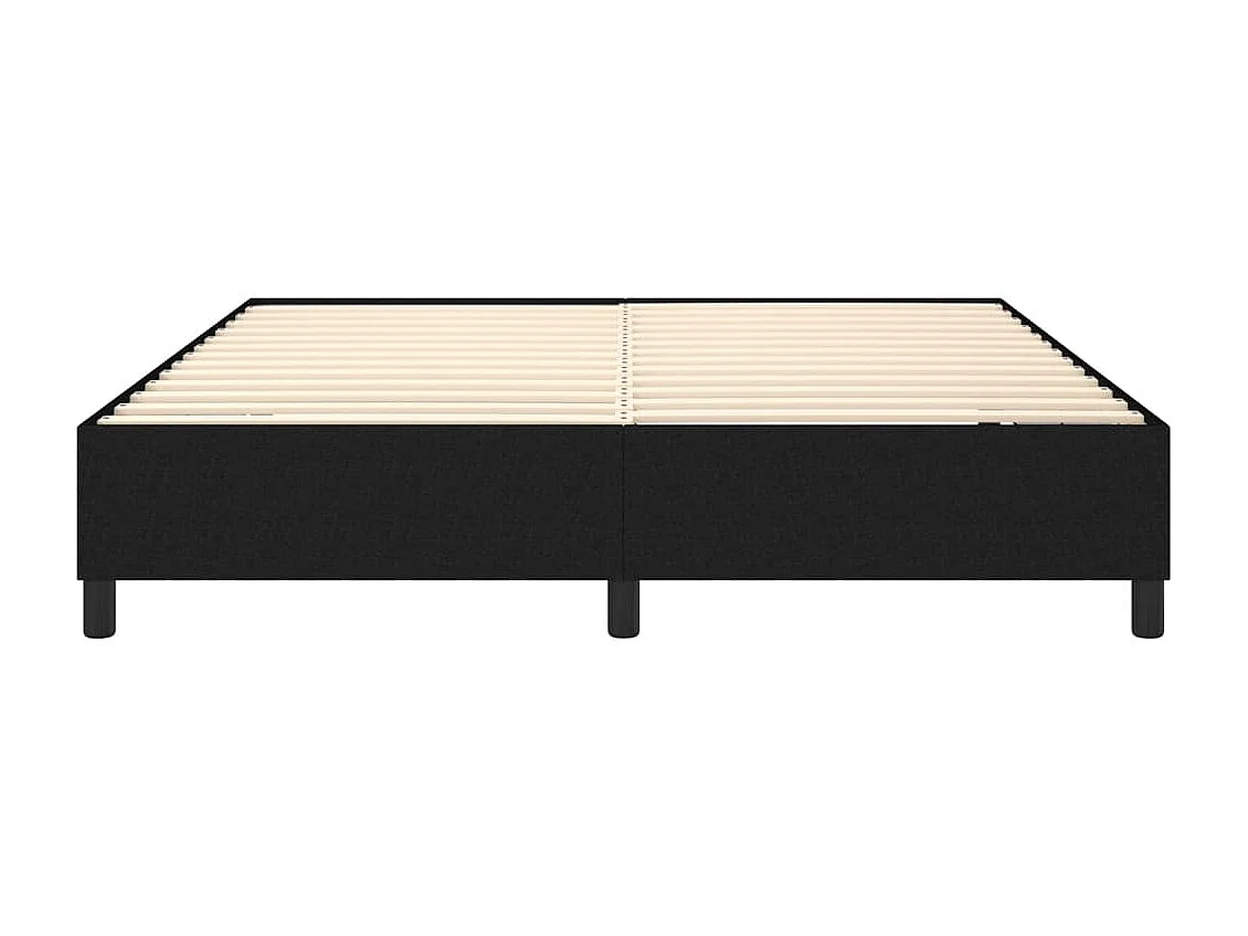 Lit adulte Noir 180 x 200 cm Tissu BE7317