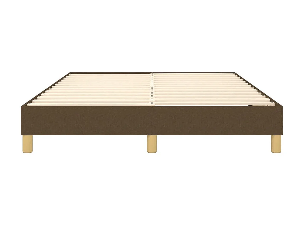 Lit adulte Marron foncé 140x200 cm Tissu BE2402