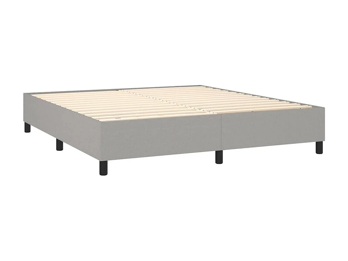 Lit adulte Gris clair 160x200 cm Tissu BE1775