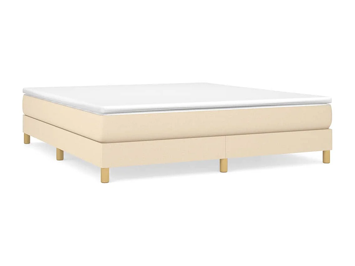 Lit adulte Crème 180 x 200 cm Tissu BE6263