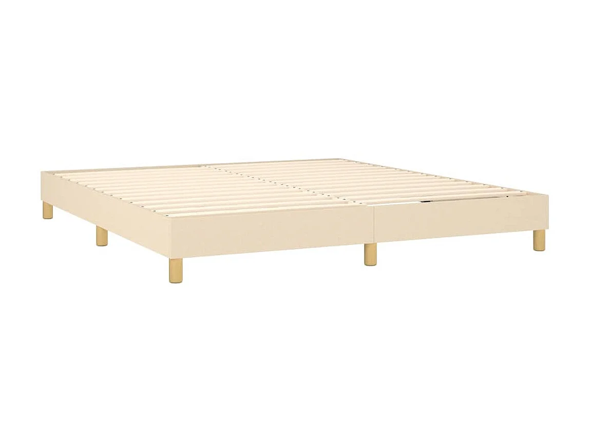 Lit adulte Crème 180 x 200 cm Tissu BE6263