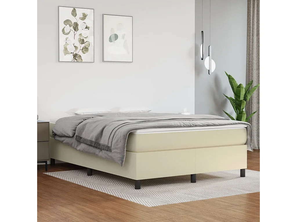 Lit adulte Crème 140x190 cm Similicuir BE2536