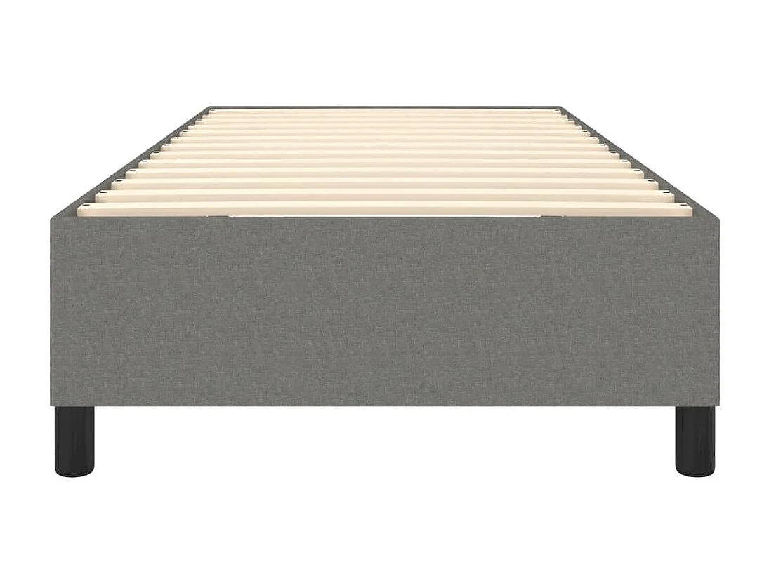 Lit adulte Gris foncé 90x190 cm Tissu BE5005