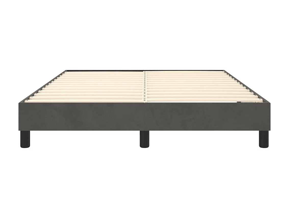 Lit adulte Gris foncé 140x190 cm Velours BE7817