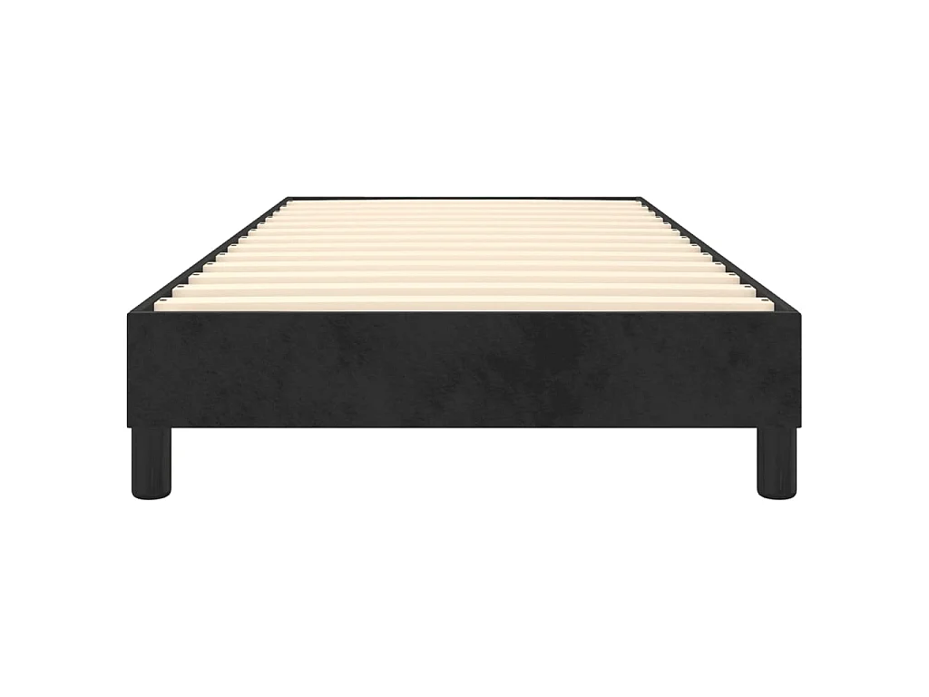 Lit adulte Noir 90x190 cm Velours BE6361