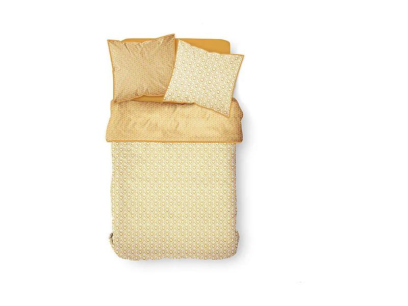 Parure de lit housse de couette avec taies d'oreiller 100% Coton 57 fils Kalahari : Taille - 220 x 240 cm