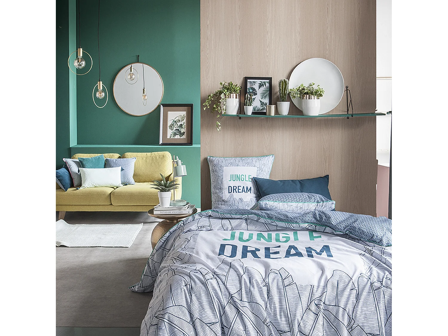 Parure de couette 100% coton Jungle Dream : Taille - 240 x 260 cm