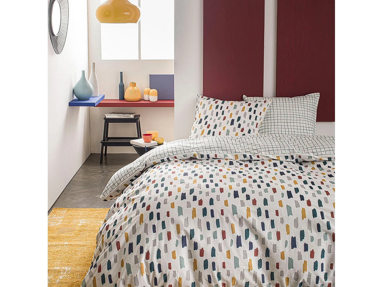 Housse de couette 240x260 + 2 taies d'oreiller 63x63 cm Coton Sunshine 5.20