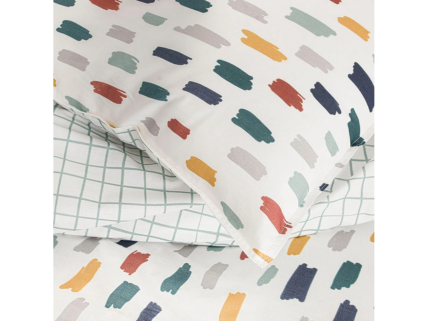 Housse de couette 240x260 + 2 taies d'oreiller 63x63 cm Coton Sunshine 5.20