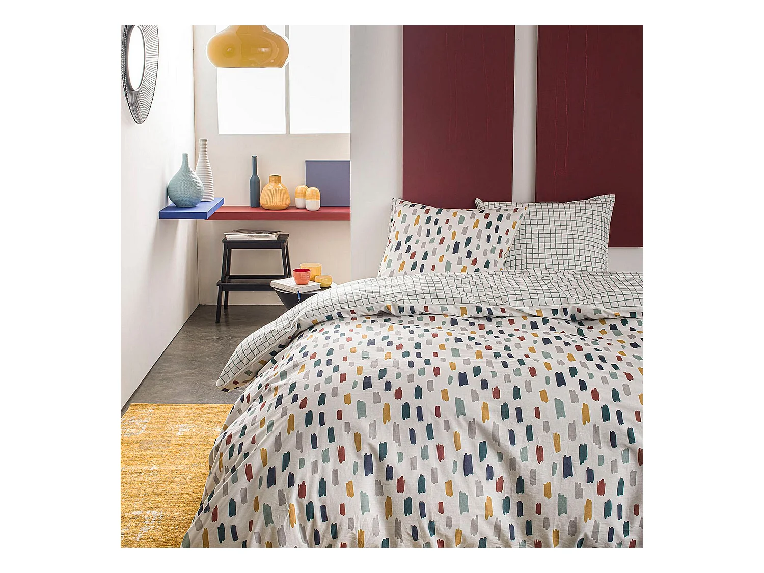Housse de couette 240x260 + 2 taies d'oreiller 63x63 cm Coton Sunshine 5.20
