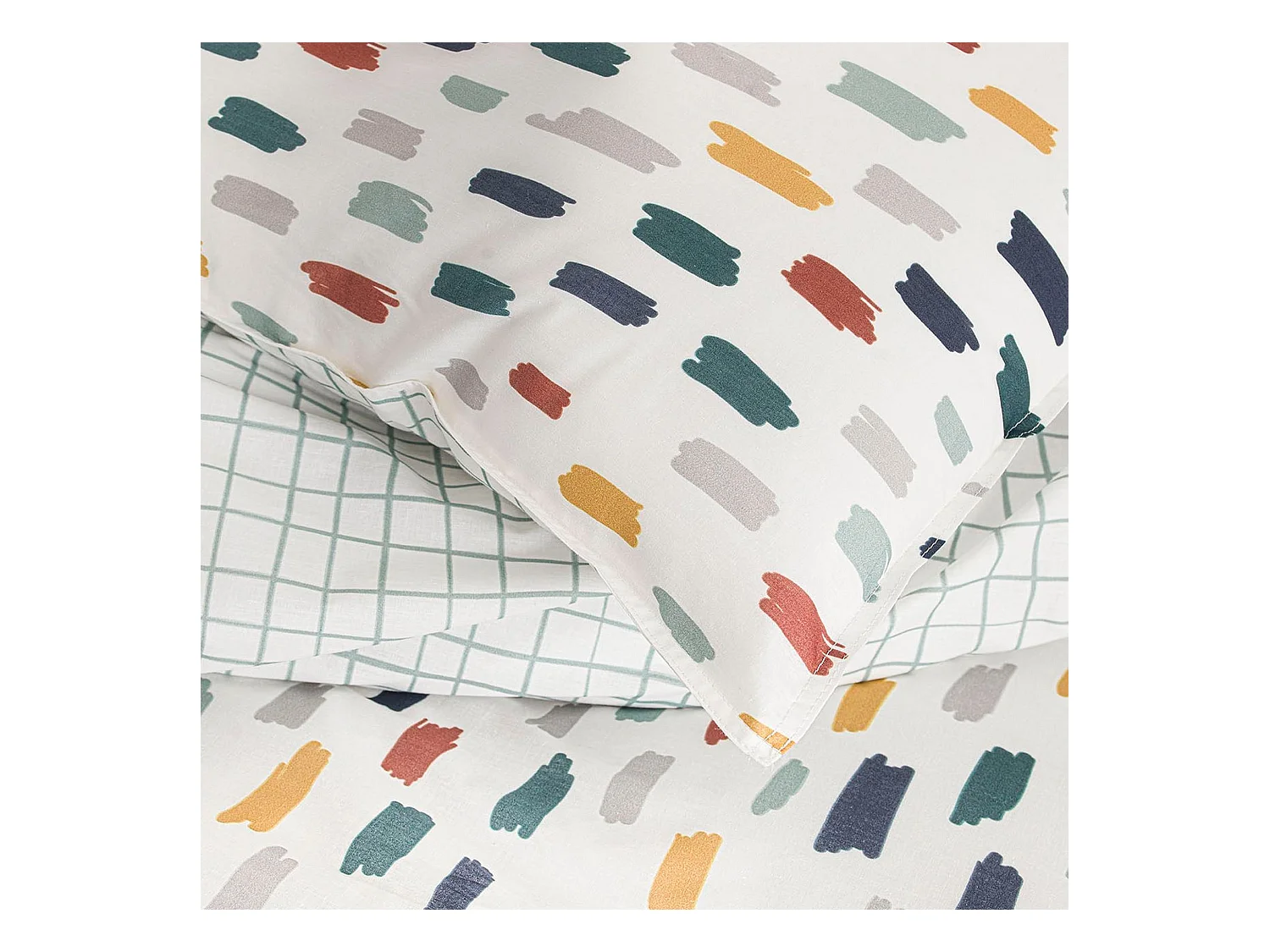 Housse de couette 240x260 + 2 taies d'oreiller 63x63 cm Coton Sunshine 5.20
