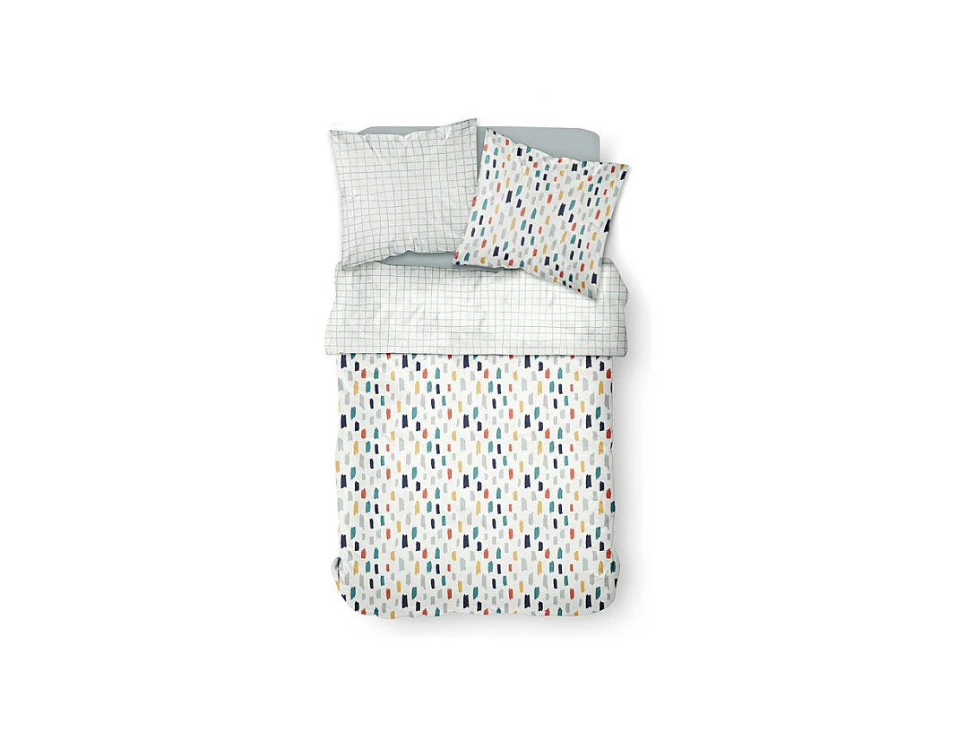 Housse de couette 240x260 + 2 taies d'oreiller 63x63 cm Coton Sunshine 5.20