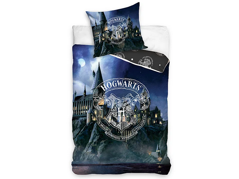 Harry Potter Hogwarts kinderbeddengoed 100% katoen 140x200 cm met rits hoes en kussensloop