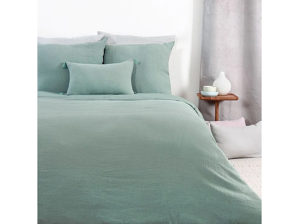 Juego de cama en doble gasa de algodón 240 x 220 cm