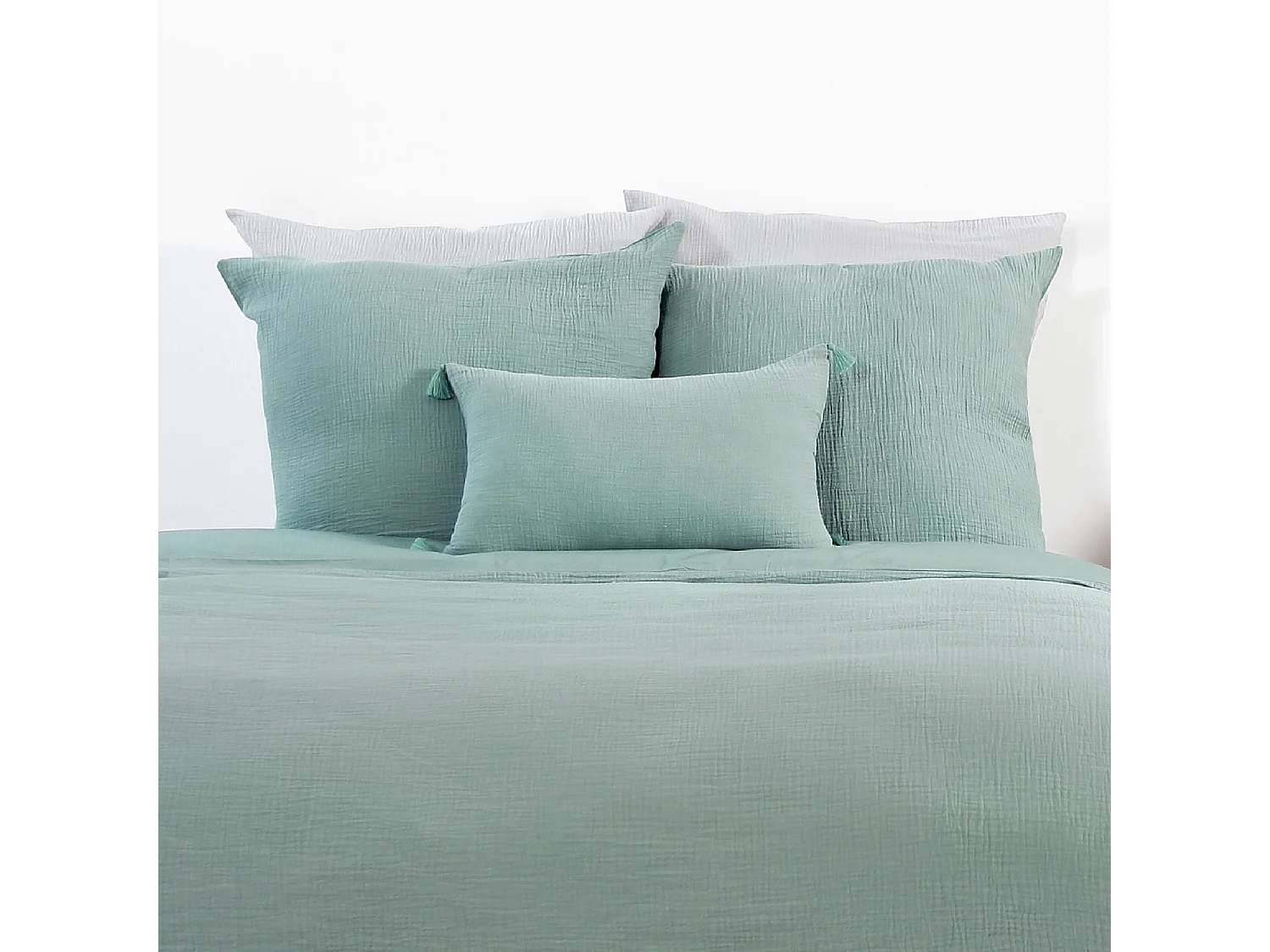 Juego de cama en doble gasa de algodón 240 x 220 cm