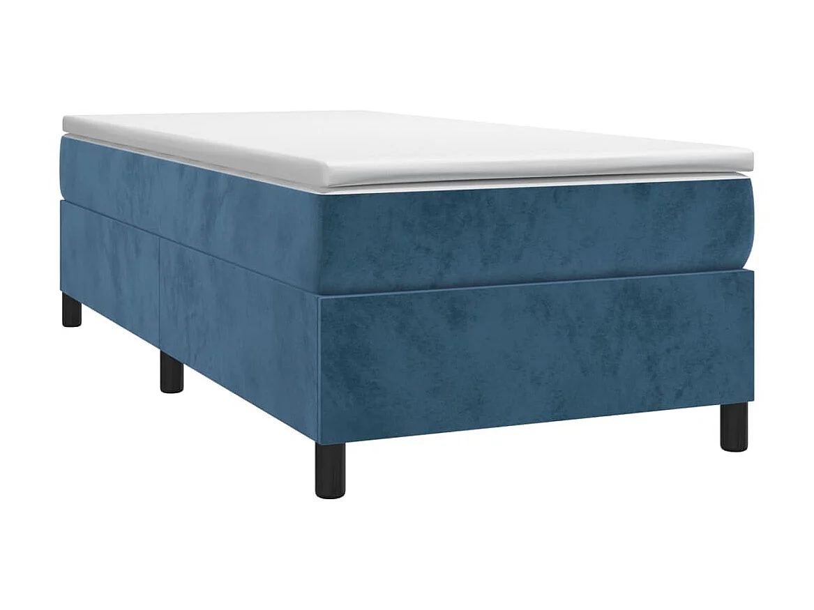 Lit adulte Bleu foncé 80x200 cm Velours BE3278