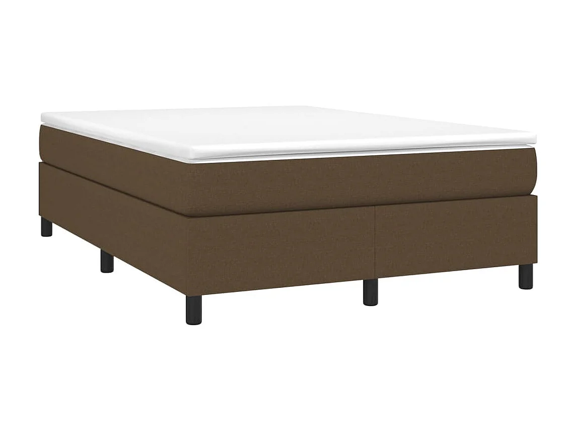 Lit adulte Marron foncé 140x200 cm Tissu BE7579