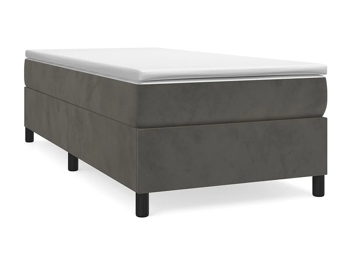 Bedframe fluweel donkergrijs 90x190 cm NL92921