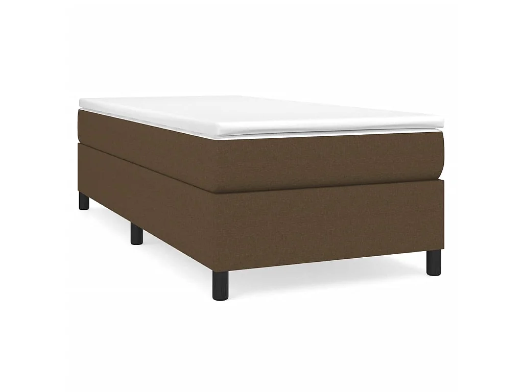 Lit adulte Marron foncé 100x200 cm Tissu BE5020