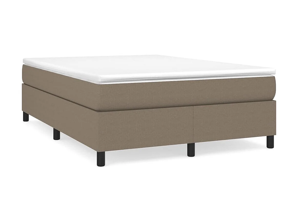 Lit adulte Taupe 140x200 cm Tissu BE4096