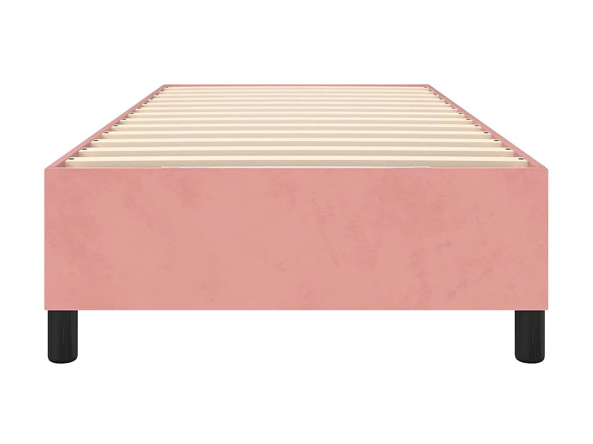 Lit adulte Rose 80x200 cm Velours BE6268