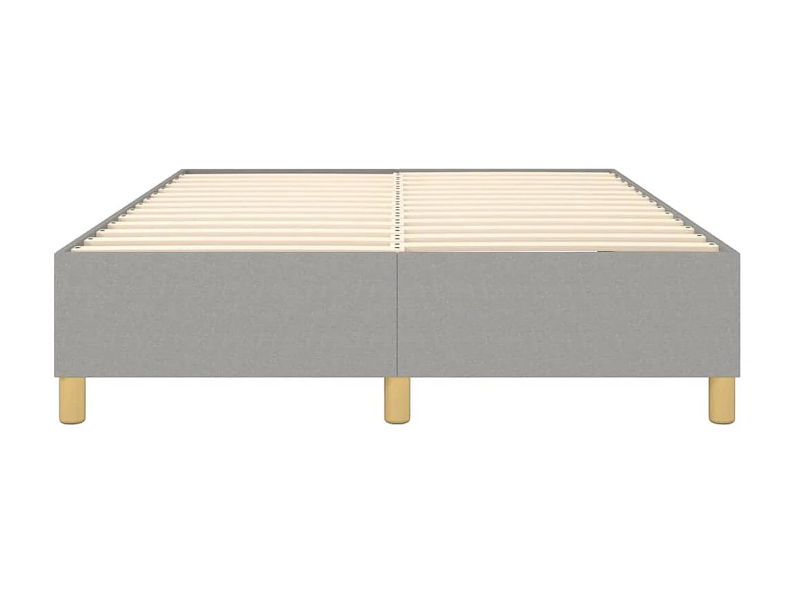 Lit adulte Gris clair 140x200 cm Tissu BE3899