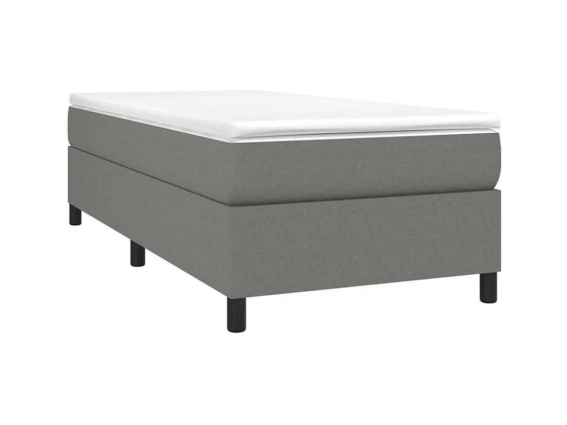 Lit adulte Gris foncé 90x200 cm Tissu BE7145