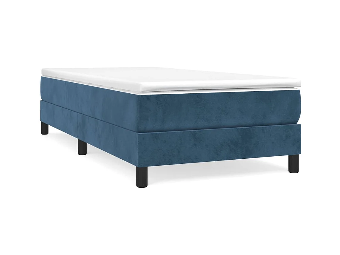 Letto singolo a Molle Blu Scuro 90x190 cm in Velluto CFW317083
