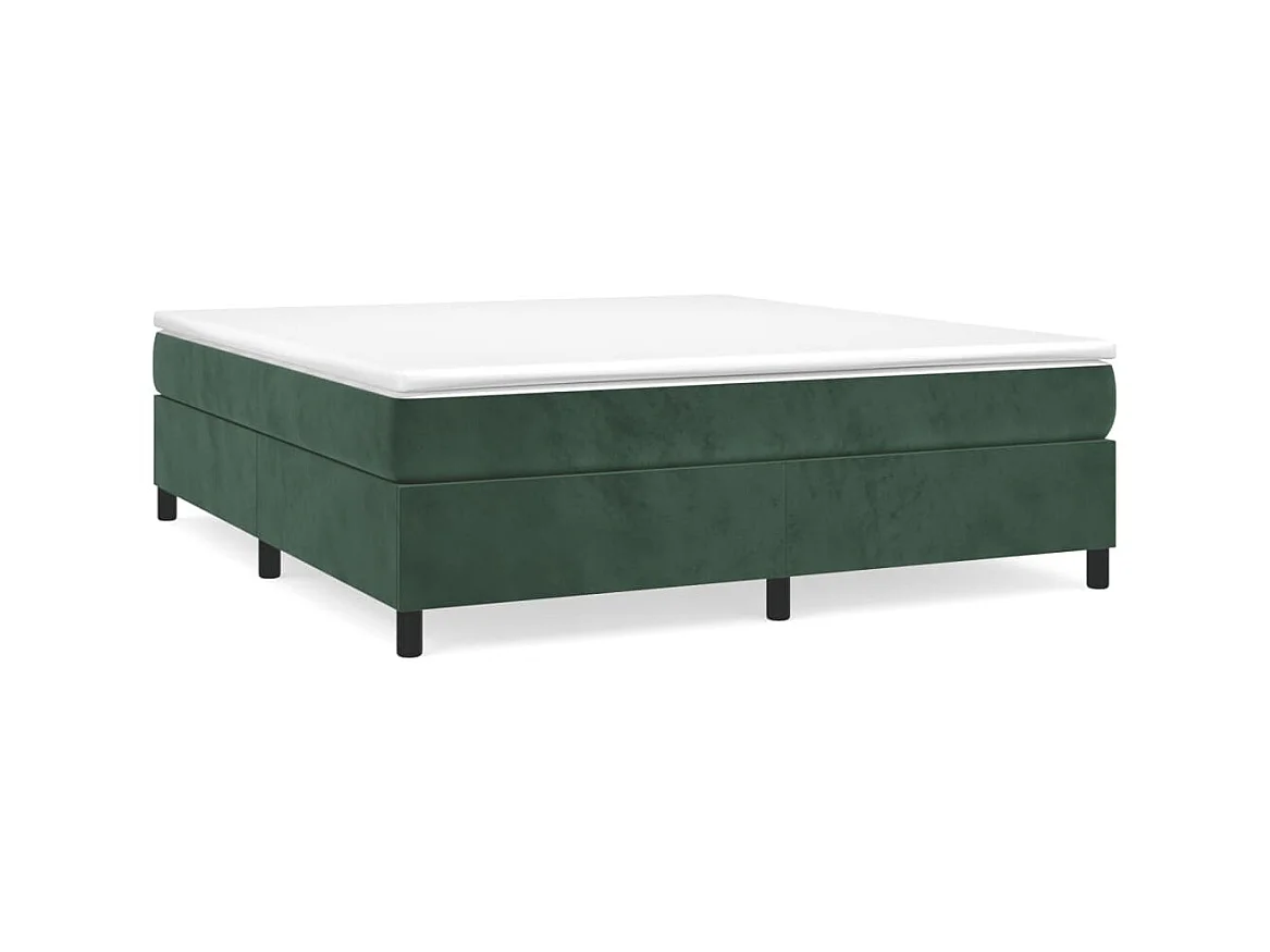 Lit adulte Vert foncé 180x200 cm Velours BE9968
