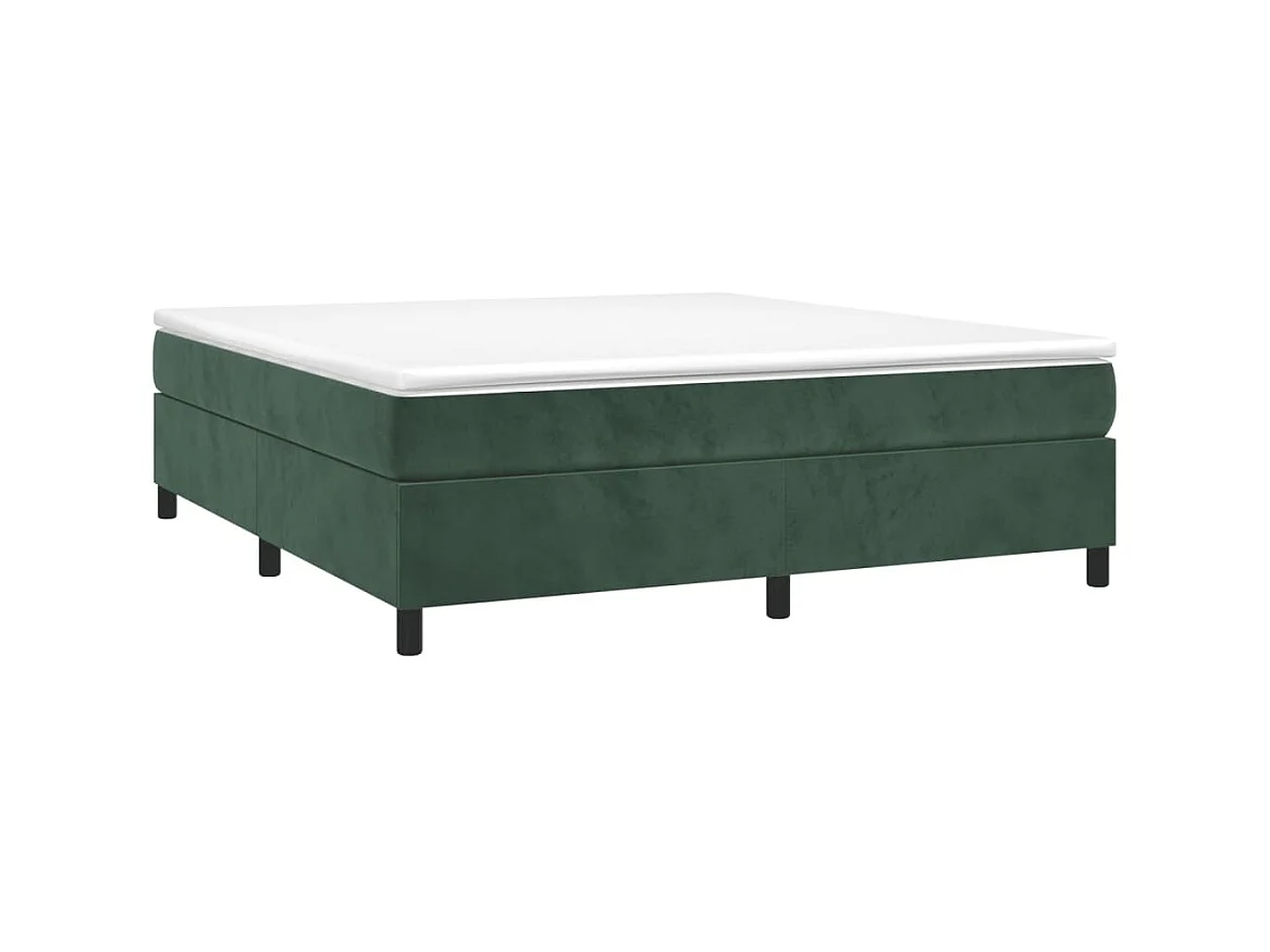 Lit adulte Vert foncé 180x200 cm Velours BE9968