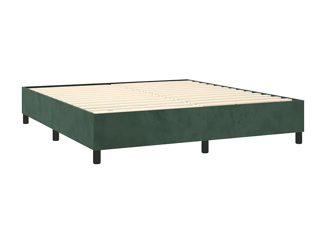 Lit adulte Vert foncé 180x200 cm Velours BE9968