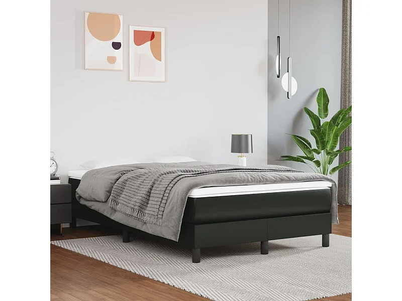 Lit adulte Noir 120x200 cm Similicuir BE7506