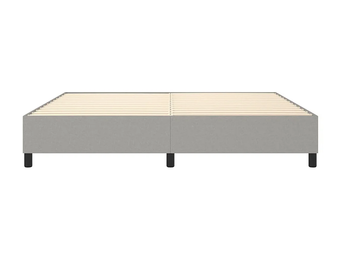 Lit adulte Gris clair 200x200 cm Tissu BE3660