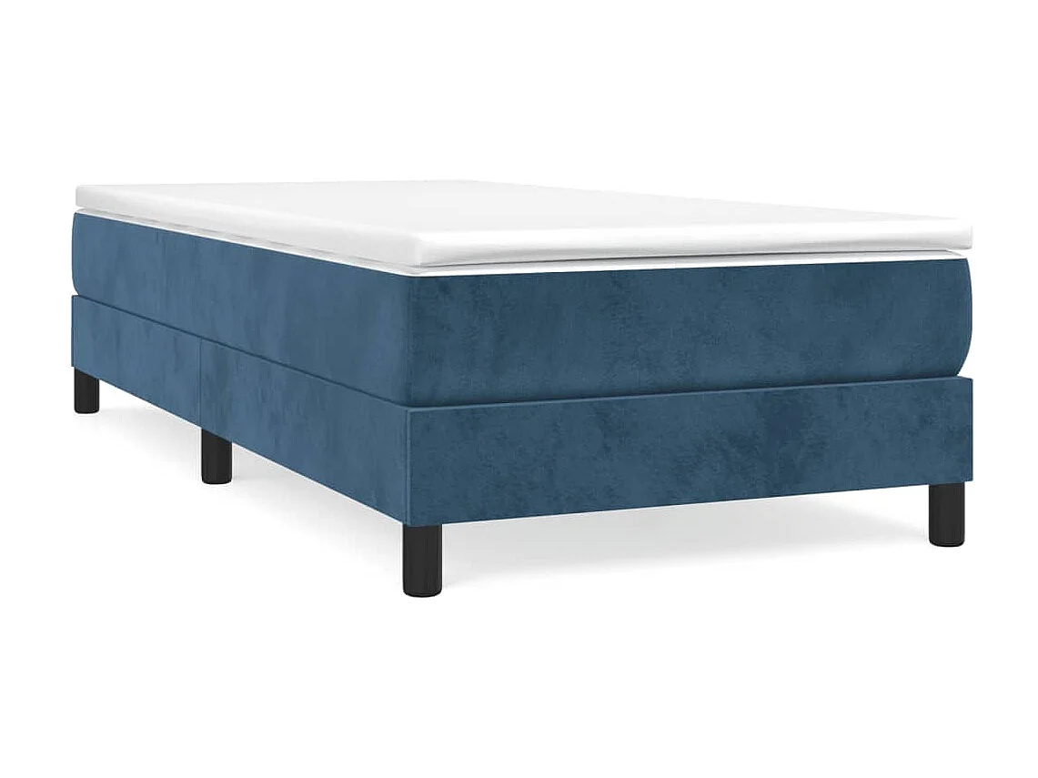 Lit adulte Bleu foncé 90x200 cm Velours BE2835